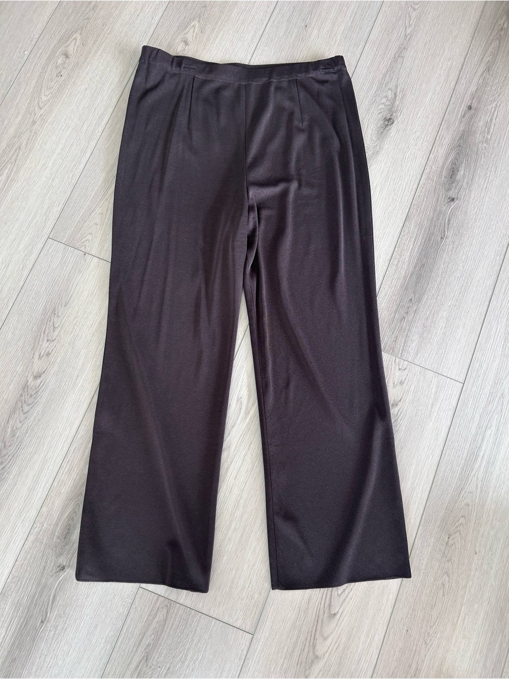 Misook Classic Wide-Leg Brown Stretch Women's Trousers Size 2X
